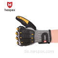 Hespax sandy nitril diente Anti -Impact -Mechanikerhandschuhe